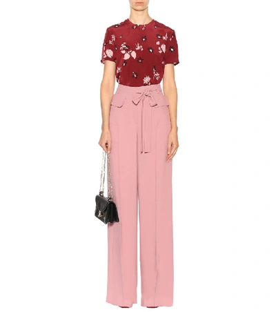 Shop Valentino Wide-leg Trousers In Pink