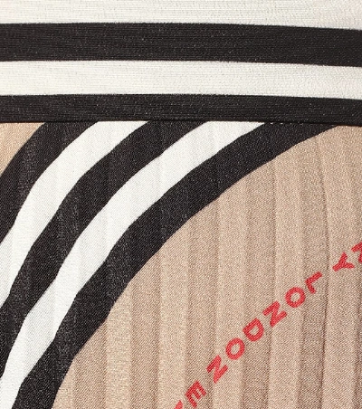 Icon Stripe褶裥绉纱半身裙