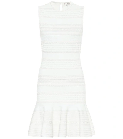 Shop Alexander Mcqueen Knit Minidress In White
