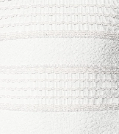 Shop Alexander Mcqueen Knit Minidress In White