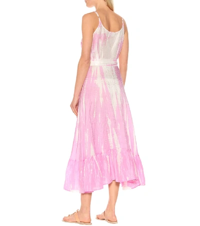 Shop Anna Kosturova Tie-dye Silk Dress In Pink