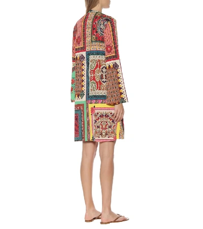 Shop Etro Printed Midi Dress In Multicoloured