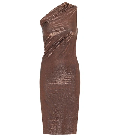 Shop Rick Owens Lilies One-shoulder Metallic Dress