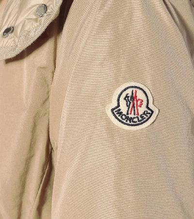 Shop Moncler Mauve Down-filled Jacket In Beige