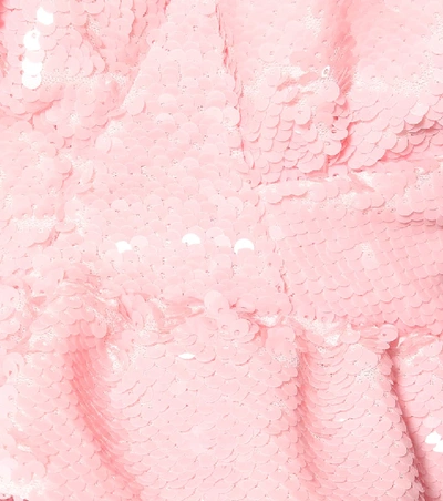 Shop Simone Rocha Sequined Satin Bustier Top In Pink