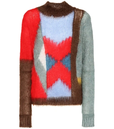 Shop Chloé Mohair And Wool-blend Sweater In Multicoloured
