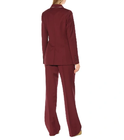 Shop Gabriela Hearst Angela Wool Blazer In Red