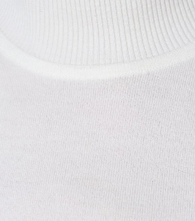 Shop Alaïa Wool-blend Bodysuit In White