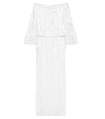 Shop Melissa Odabash Sabina Off-the-shoulder Maxi Dress In White