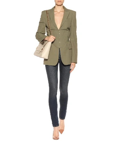 Shop Stella Mccartney Embellished Jacket In Green