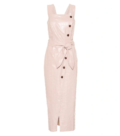 Shop Nanushka Zora Faux Leather Dress In Pink