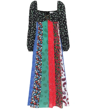 Shop Rixo London Ivy Printed Silk Dress In Multicoloured