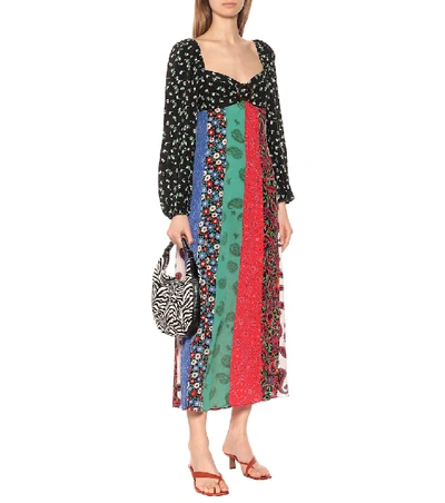 Shop Rixo London Ivy Printed Silk Dress In Multicoloured