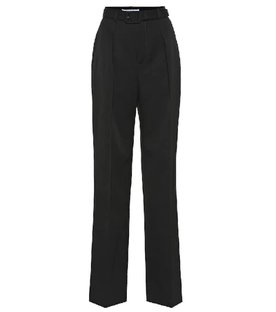 Shop Givenchy Belted Wool Pants In Black