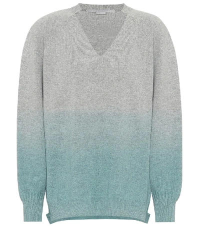 Shop Stella Mccartney Gradient Cashmere-blend Sweater In Grey