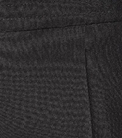 Shop Acne Studios High-rise Wool-blend Straight Pants In Black