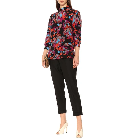 Shop Givenchy Printed Silk Top In Multicoloured