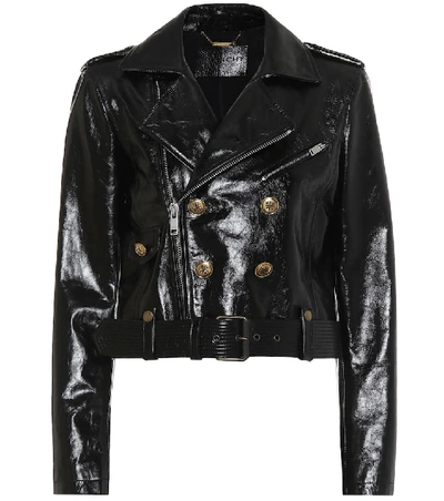 Shop Givenchy Patent Leather Jacket In Black