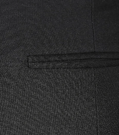 Shop Alexander Mcqueen Wool And Silk-blend Trousers In Black