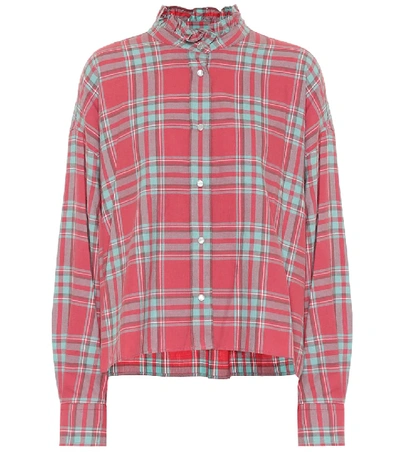 Shop Isabel Marant Étoile Ilaria Checked Cotton Shirt In Red