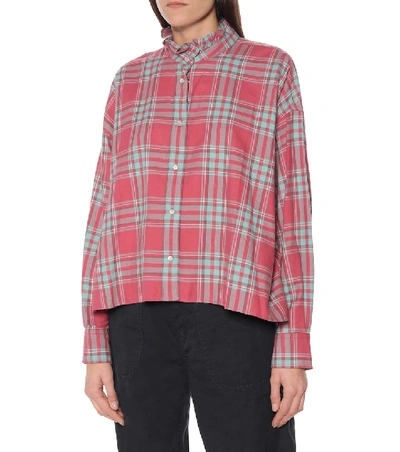 Shop Isabel Marant Étoile Ilaria Checked Cotton Shirt In Red