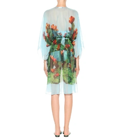 Shop Dolce & Gabbana Exclusive To Mytheresa.com - Printed Silk Kaftan In Multicoloured