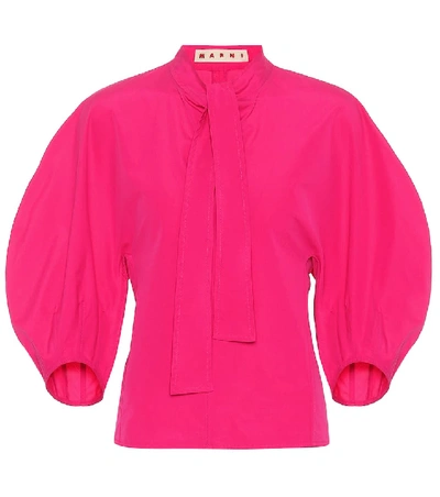 Shop Marni Cotton Blouse In Pink