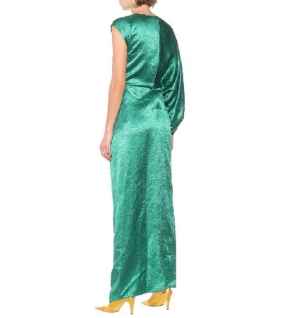 Shop Sies Marjan Catherine Satin Gown In Green