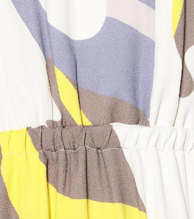 Shop Tibi Ant Farm Printed Asymmetric Dress In Multicoloured