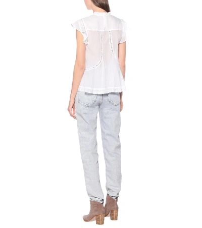 Shop Isabel Marant Étoile Vivia Cotton Blouse In White