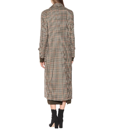Shop Giuliva Heritage Collection The Maria Checked Wool Coat In Beige