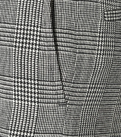 Shop Vetements High-rise Houndstooth Wool Pants In Grey