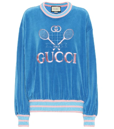 Gucci Tennis棉质雪尼尔运动衫