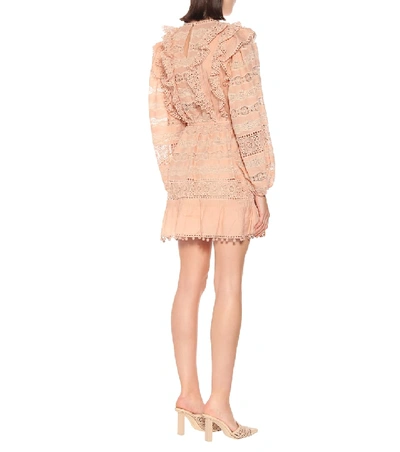 Shop Ulla Johnson Jolie Cotton-blend Minidress In Pink