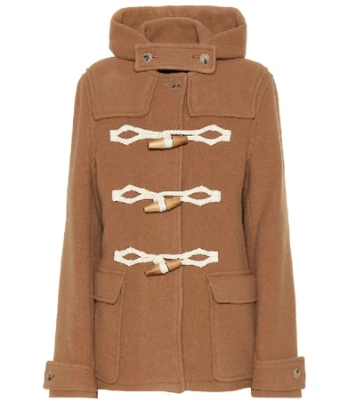 Shop Jw Anderson Wool Duffel Coat In Beige