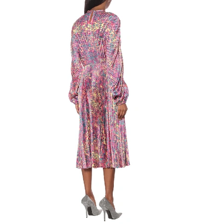 Shop Vetements Leopard-print Satin Midi Dress In Multicoloured