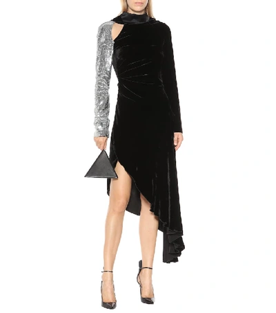 Shop Monse Sequined Velvet Dress In Black