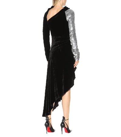 Shop Monse Sequined Velvet Dress In Black