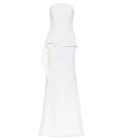 Shop Roland Mouret Galloway Wool Bridal Gown In White