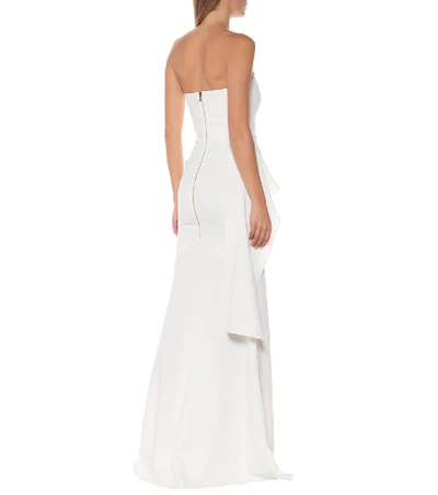 Shop Roland Mouret Galloway Wool Bridal Gown In White