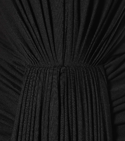 Shop Rick Owens V-neck Jersey Dress In Black
