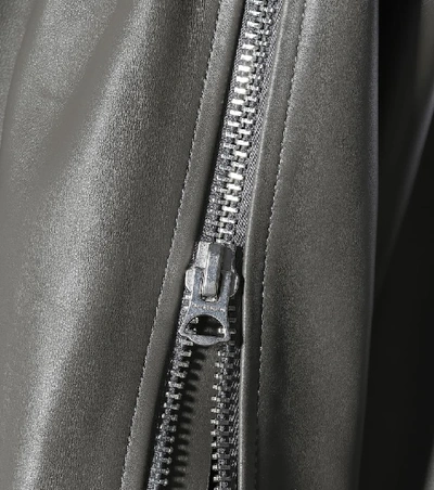 Shop Acne Studios Leather Jacket In Grey