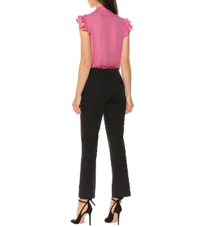 Shop Etro Cropped Mid-rise Straight Pants In Black