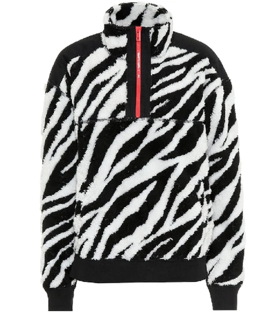 Shop Rag & Bone Zebra Half-zip Sweatshirt In Black