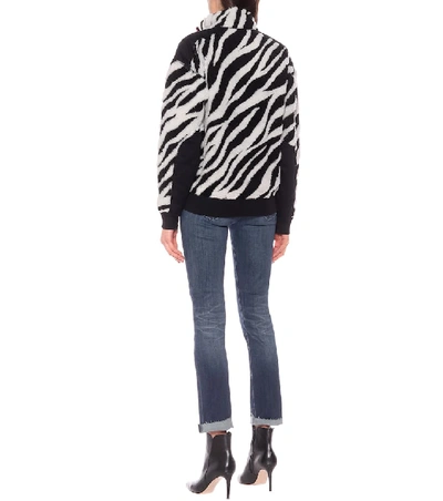 Shop Rag & Bone Zebra Half-zip Sweatshirt In Black