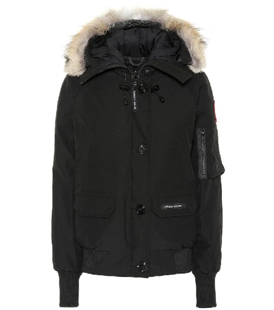 Shop Canada Goose Chilliwack Fur-trimmed Down Jacket In Black