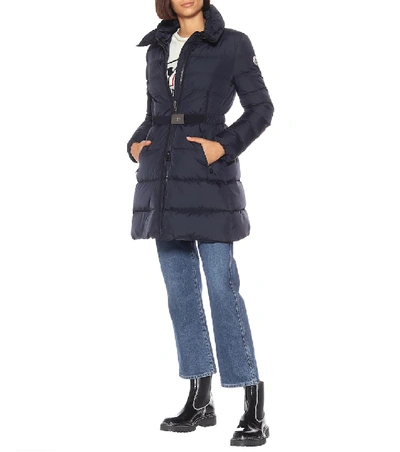 Shop Moncler Accenteur Down Coat In Blue