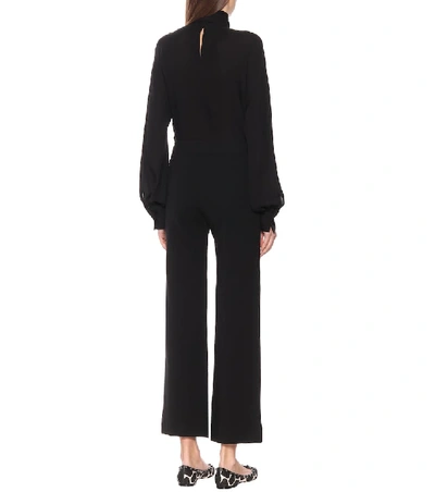 Shop Valentino High-rise Wide-leg Pants In Black