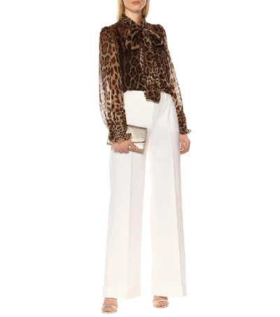 Shop Dolce & Gabbana Wool-blend Pants In White