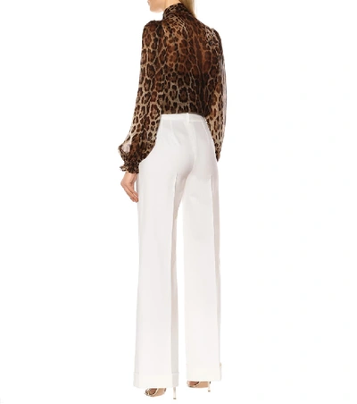 Shop Dolce & Gabbana Wool-blend Pants In White